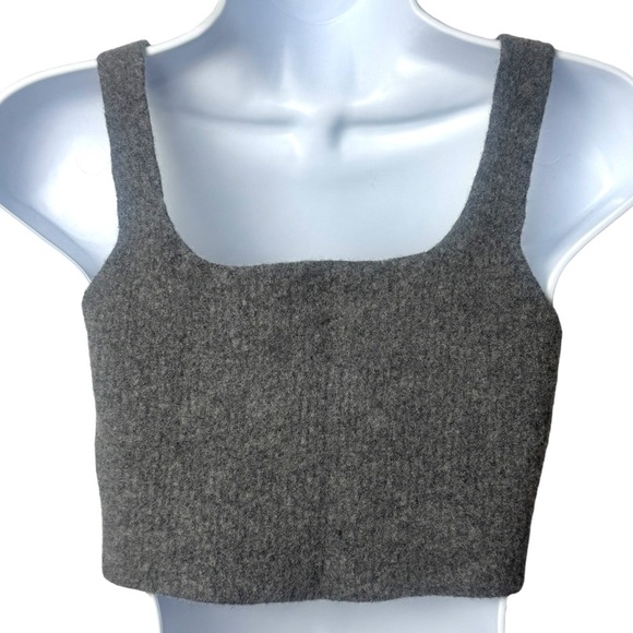 Everlane The Cozy-Stretch Wool Blend Cropped Tank Grey Capsule Chic Warm XL - Picture 5 of 10